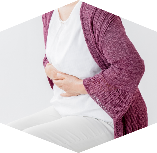 右上腹部の強い痛みや張り